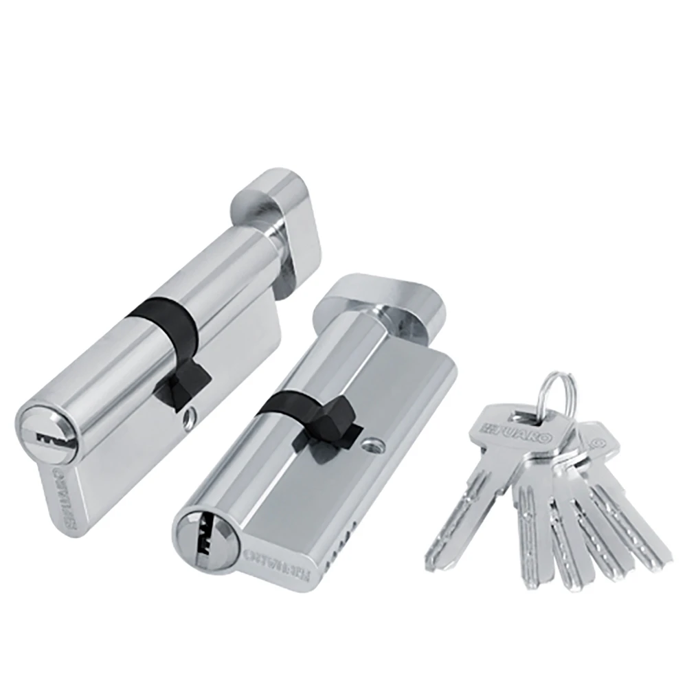 Фото Цилиндровый механизм (200 ZM/120) 2000ZMKnob120(55+10+55) CP хром 5Key с вертушкой