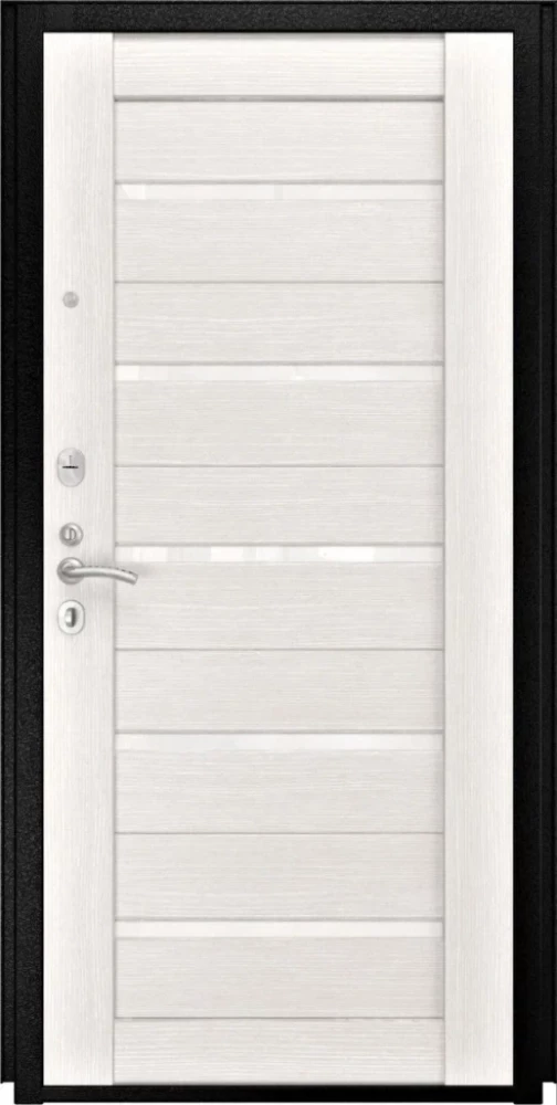 Входная дверь ДвериПРО Берген СБ-1 (лак. белое, 16мм, беленый дуб) DPRO196029 внутренняя сторона