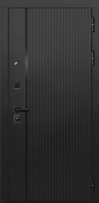 Входная дверь ДвериПРО L-45 Алиса (16мм, ПВХ ясень белый, зеркало) DPRO197906 внешняя сторона